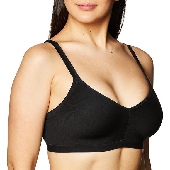 Olga Easy Does It Full Coverage Smoothing Breathable Bra 2XL - Black - Picture 1 of 3